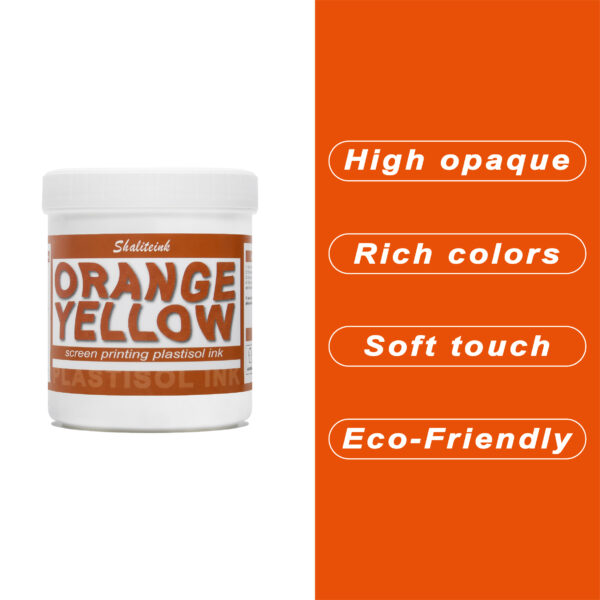 Orange Yellow Screen Printing Plastisol Ink