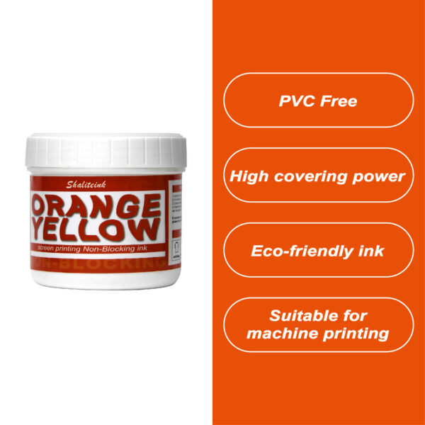 Orange Yellow PVC Free NB Screen Printing Ink