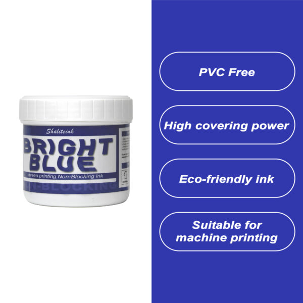 Bright Blue PVC Free NB Screen Printing Ink