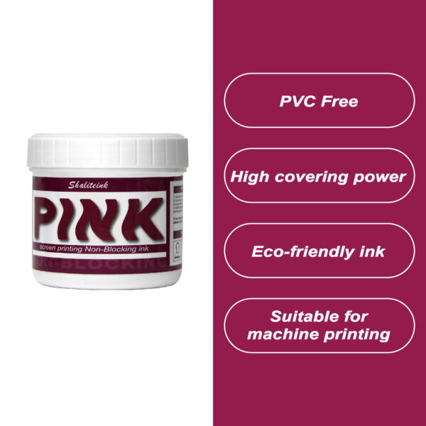 Pink PVC Free NB Screen Printing Ink