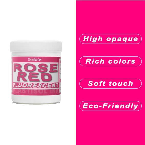 Fluorescent Rose Red Screen Printing Ink Plastisol