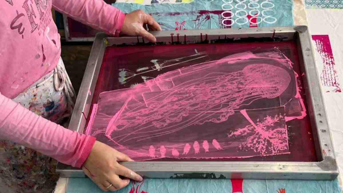 Fluorescent Pink Screen Printing Plastisol Ink